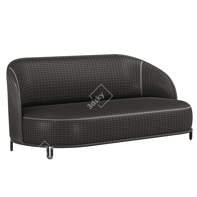 Minimalist Pipe Sofa 3D Model 3D model image 5