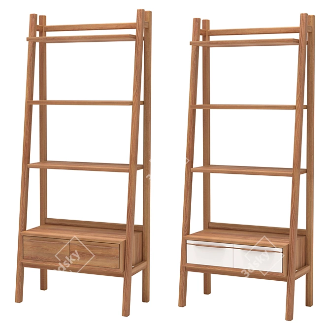 Scandinavian Style Bruni Shelving 3D model image 1