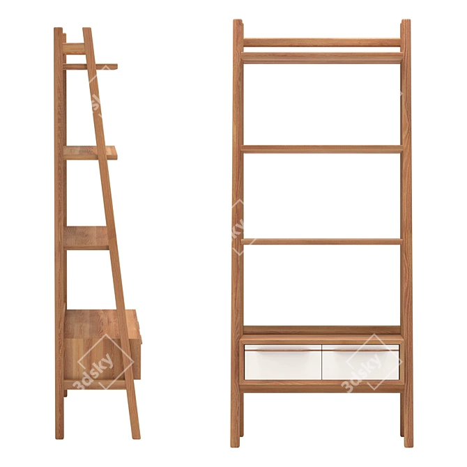 Scandinavian Style Bruni Shelving 3D model image 2