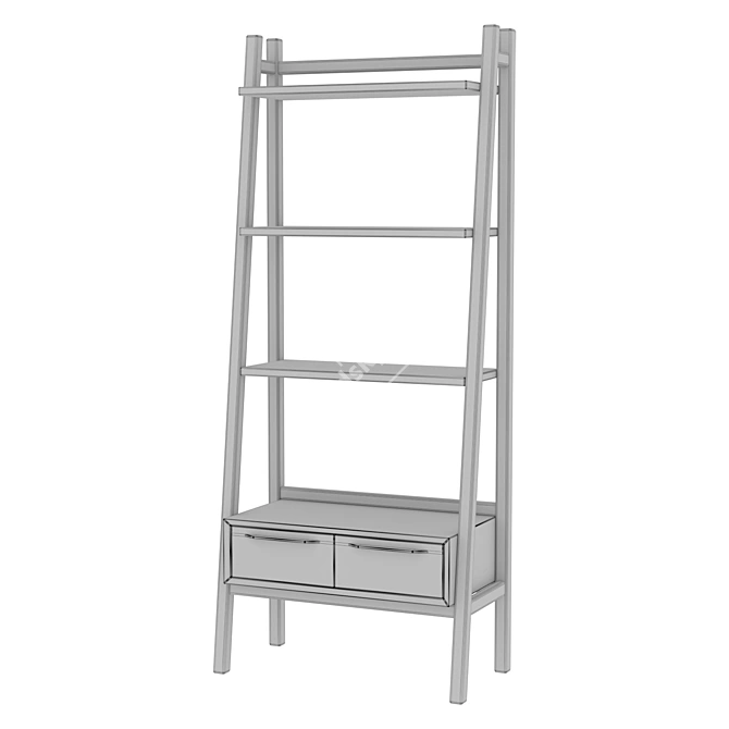Scandinavian Style Bruni Shelving 3D model image 6