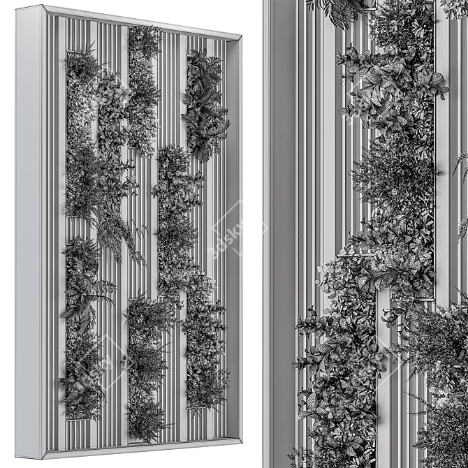 Living Green Wall Divider Planter 3D model image 5