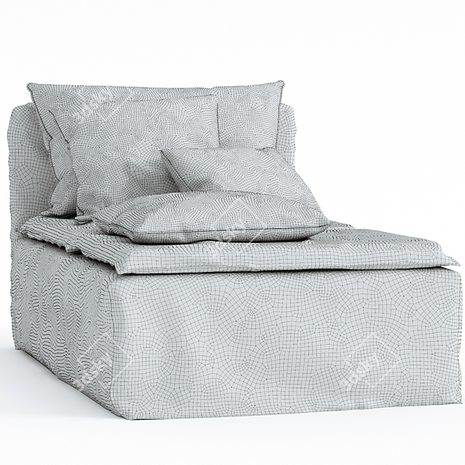 Söderhamn Chaise Cover | 1575x984x796mm 3D model image 3