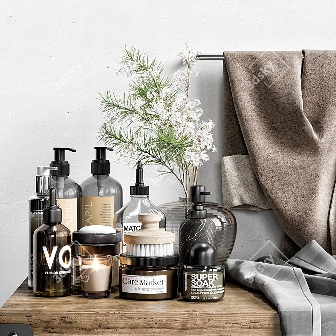 High-Quality Bathroom Accessories 3D Models 3D model image 2