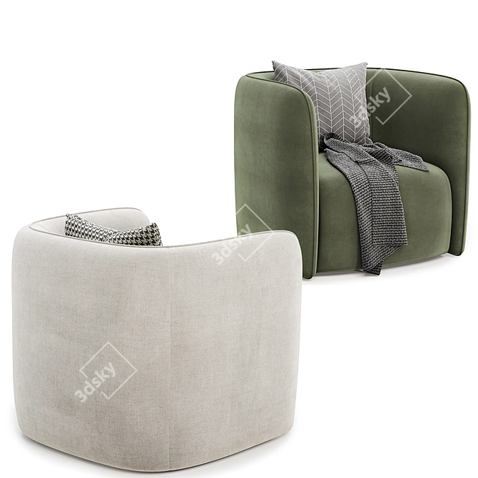 Cosy Coso Armchair: Elegant Comfort 3D model image 4