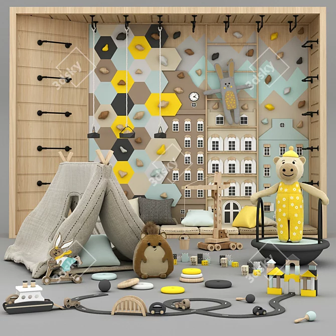 Designer Grouped Toy & Furniture Collection 3D model image 1