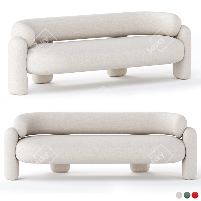 Royal Stranger Embrace Sofa Set 3D model image 1