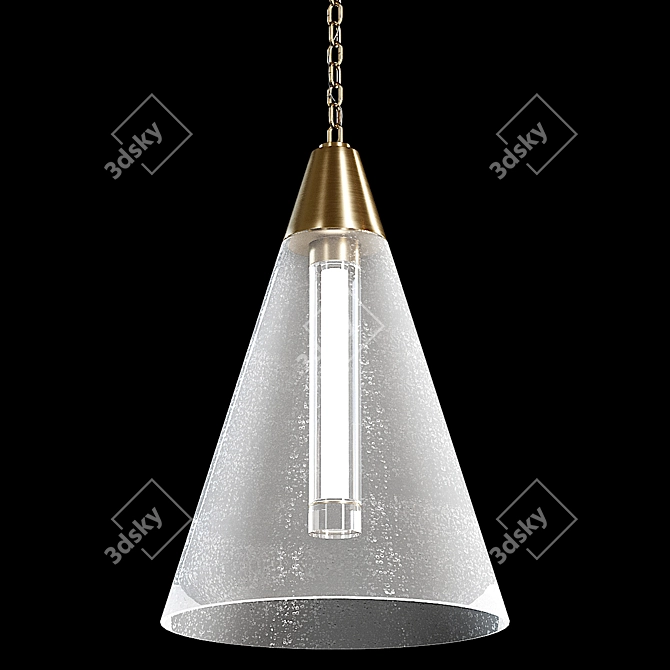 Modern Glass Pendant Light Model 3D model image 3