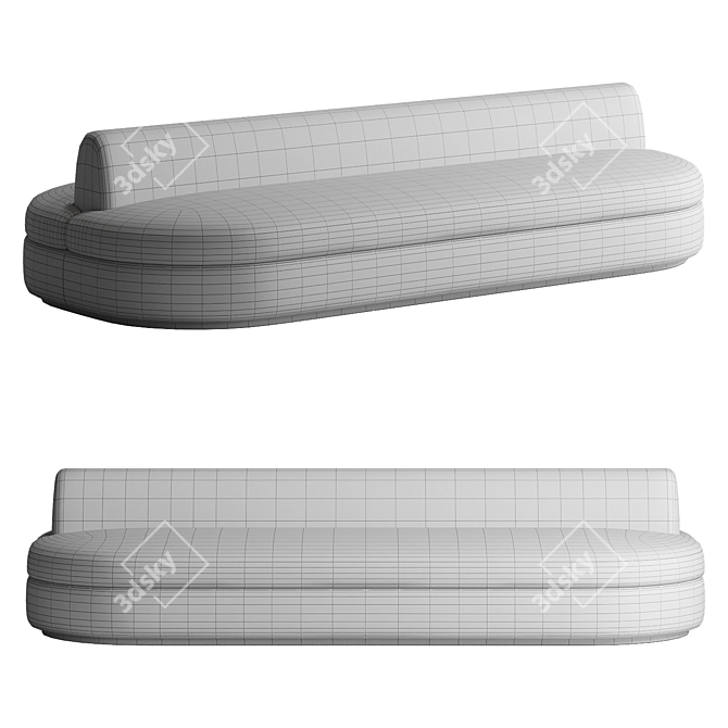 Cozy Fabric Balzac Sofa 3D model image 2