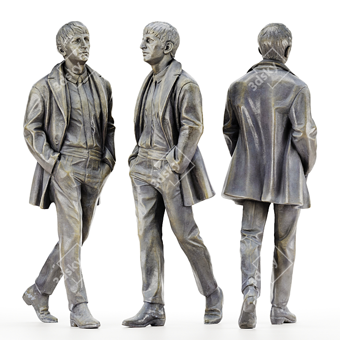 Ringo Starr Statue Set 3D model image 2