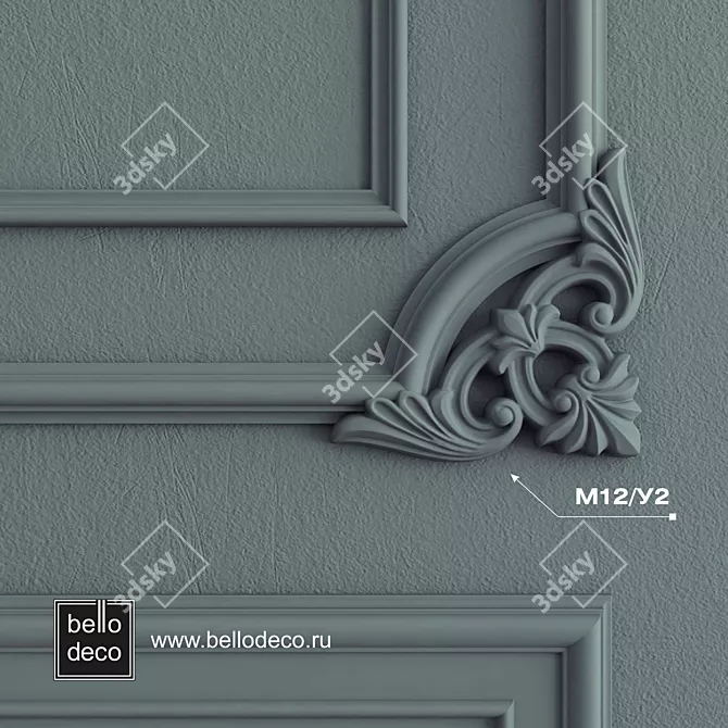 Elegant M12/U2 Decor Element 3D model image 3