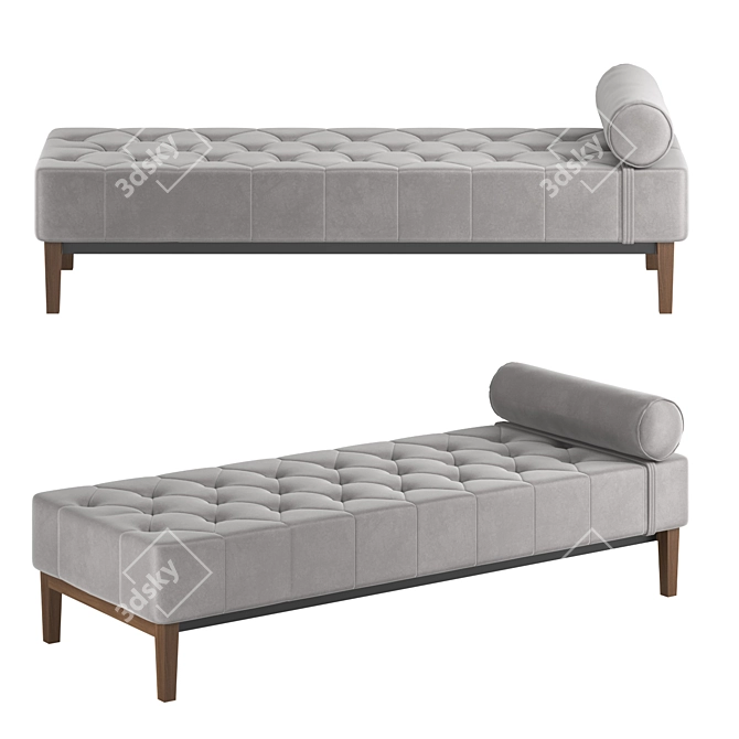 Modern Violet Daybed: 1945x800x630 Dimensions 3D model image 2