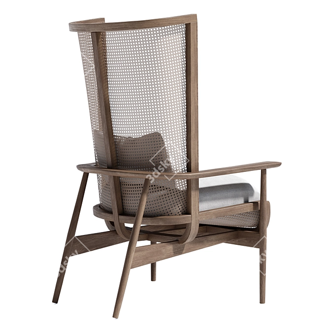 Modern Wingman Lounge Chair 3D model image 2