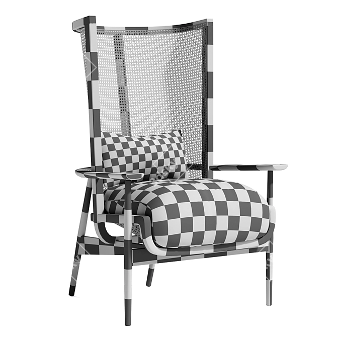 Modern Wingman Lounge Chair 3D model image 4