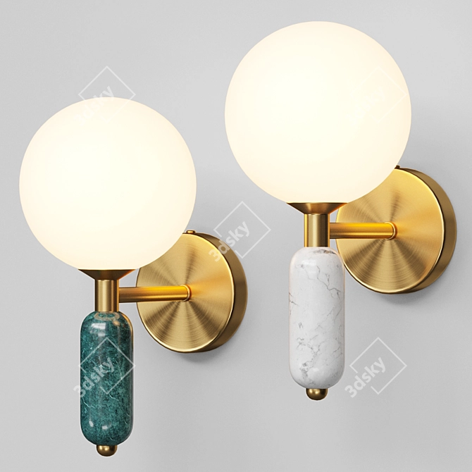 Petit Wall Glass Globe Lamp 3D model image 1
