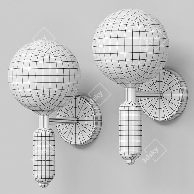 Petit Wall Glass Globe Lamp 3D model image 2