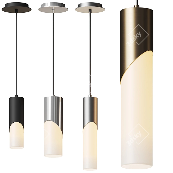 Modern Minimalist LED Pendant Light 3D model image 1