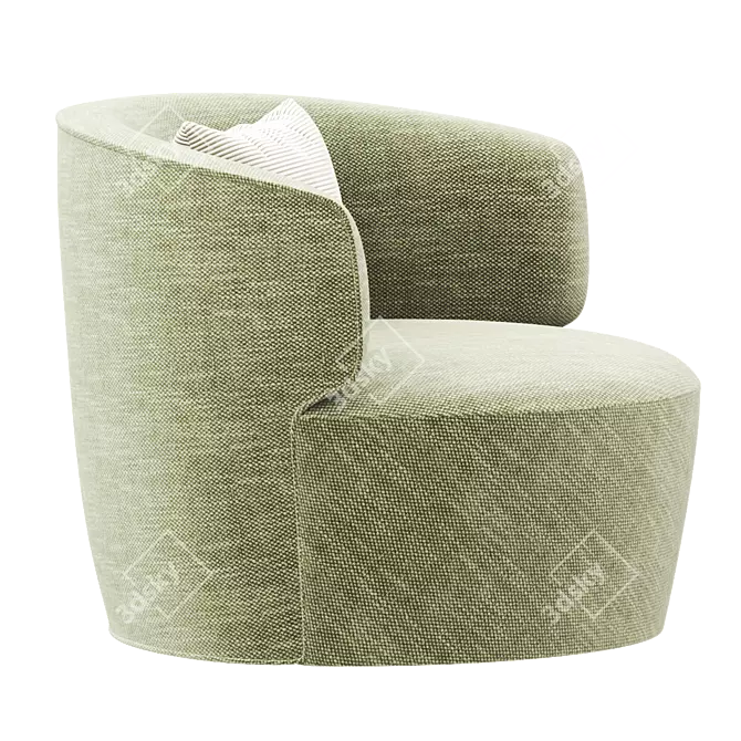 Sleek Elain Molteni Armchair 3D model image 1