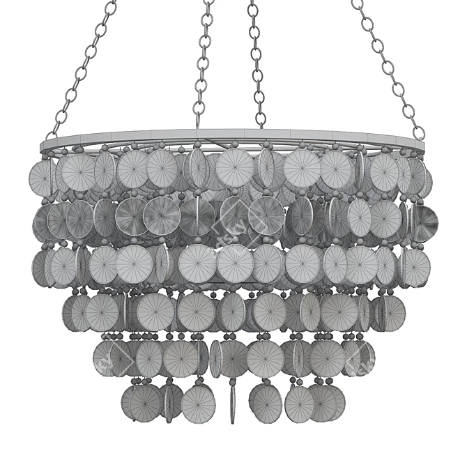 Glowing Aurora Chandelier Highlighting Effortlessly 3D model image 2