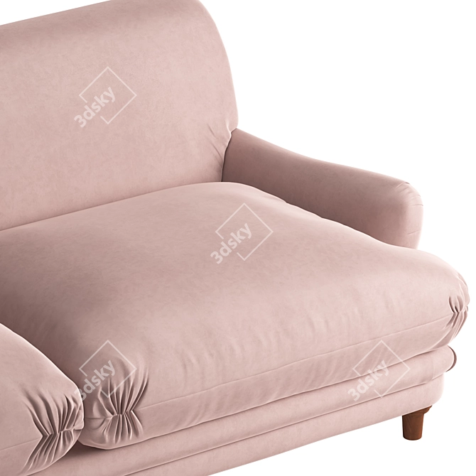 Luxurious Velvet Nora Sofa 3D model image 4