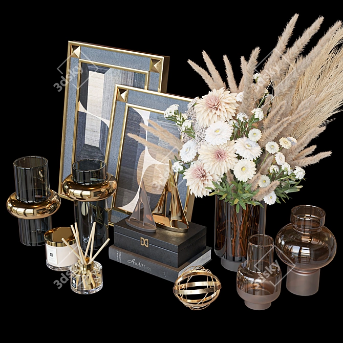 47-Piece Console Decor Set, 3D 3D model image 3