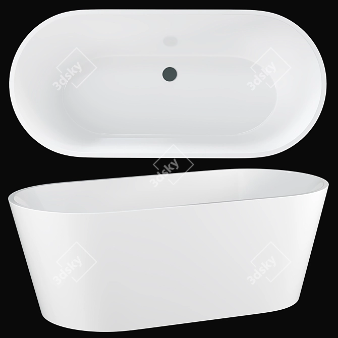 Luxury Freestanding Bathtub BelBagno_BB202 3D model image 1