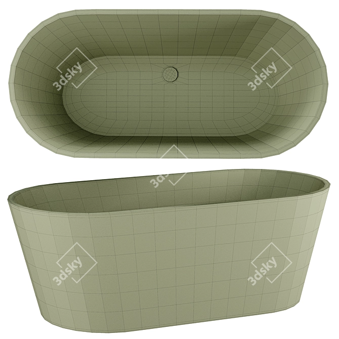 Luxury Freestanding Bathtub BelBagno_BB202 3D model image 2