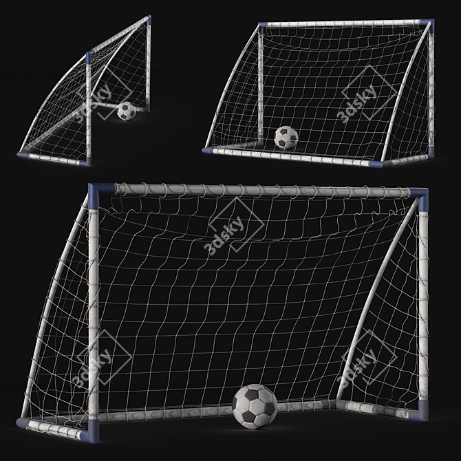 Mini Football Goal Set, Ball 3D model image 1