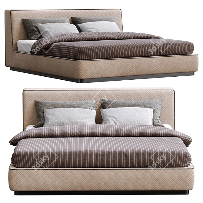 Alberta Modern Bed Model 3D model image 3
