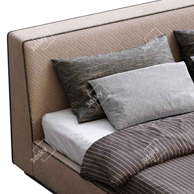 Alberta Modern Bed Model 3D model image 7