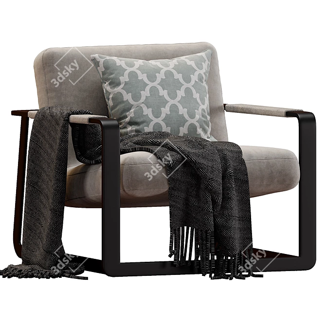 Elegant Armchair: Poliform Gaston 3D model image 2