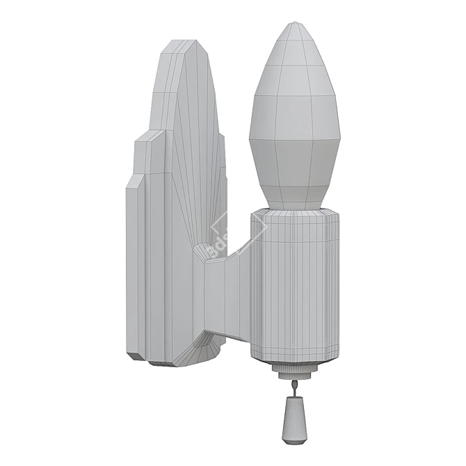Trending Vintage Bungalow Light Fixture 3D model image 2