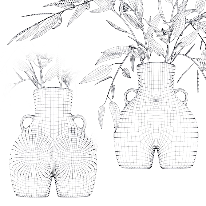 Smooth Black Vase Anissa Kermiche 3D model image 6
