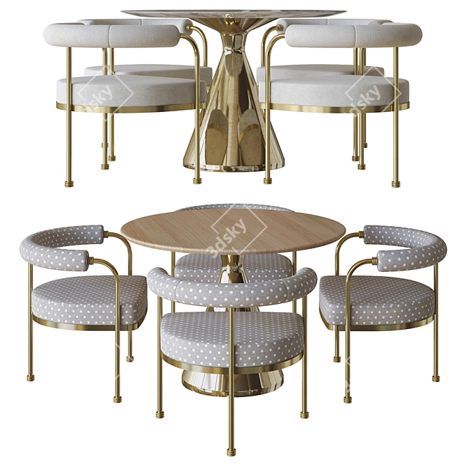 Joanne Chair & Table Set 3D model image 2