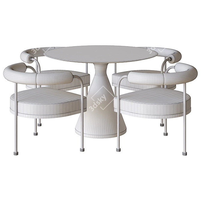 Joanne Chair & Table Set 3D model image 3