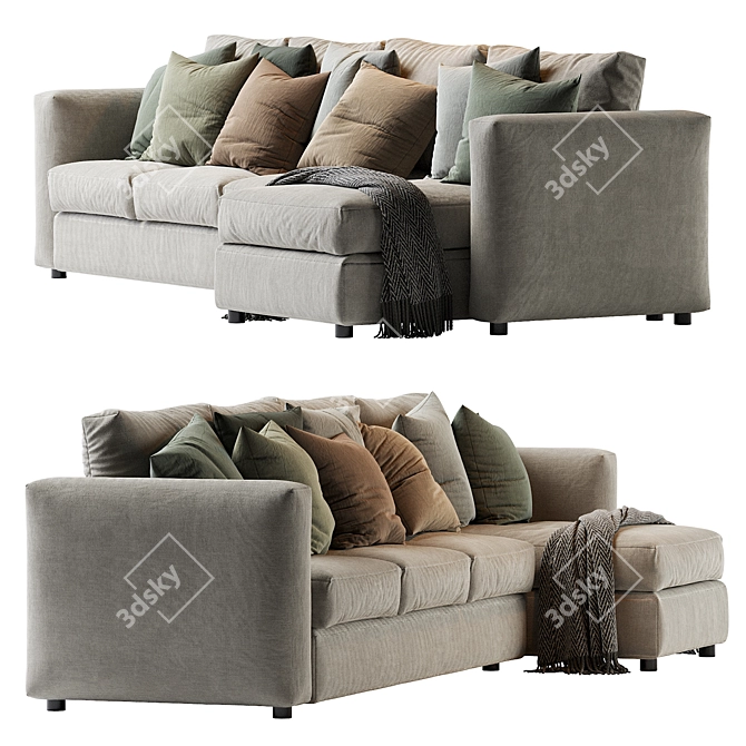 Modern Comfort: Finnala Sofa Ikea 3D model image 2