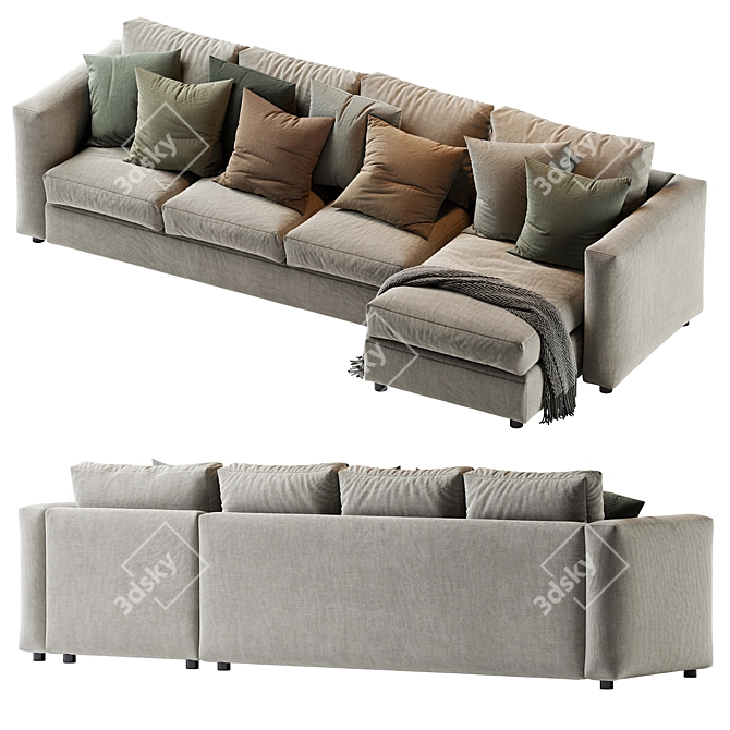 Modern Comfort: Finnala Sofa Ikea 3D model image 4