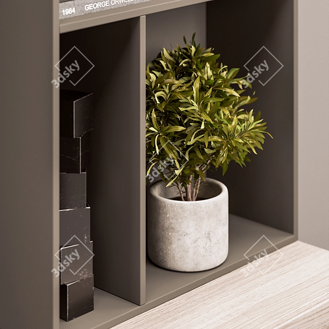Modern TV Wall Unit Design 3D model image 3