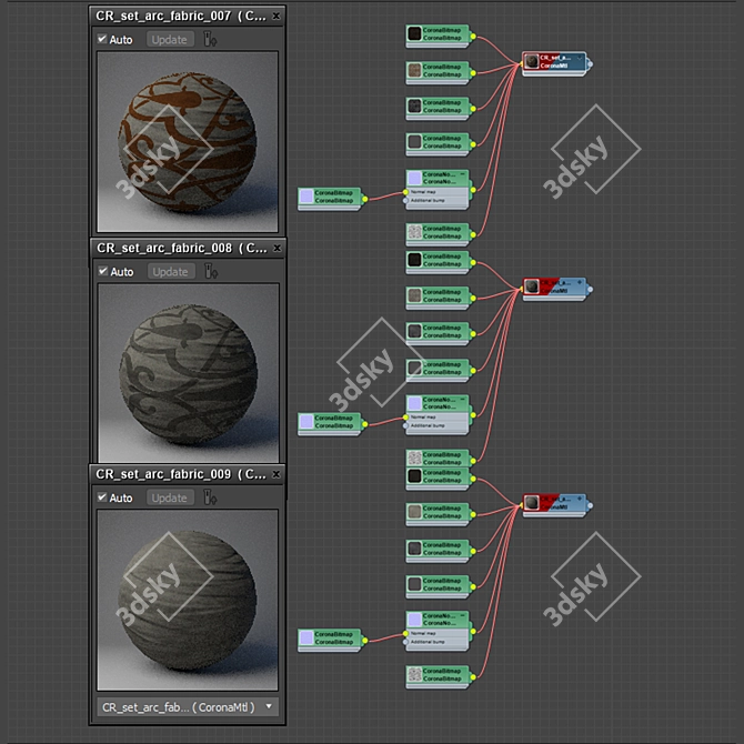  PBR Fabric Textures Set 3D model image 2