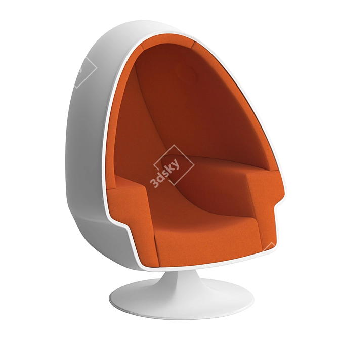 Modern Pod Egg Chair: Alpha 3D model image 1