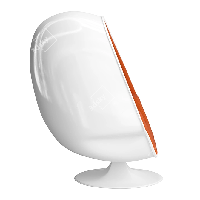 Modern Pod Egg Chair: Alpha 3D model image 3