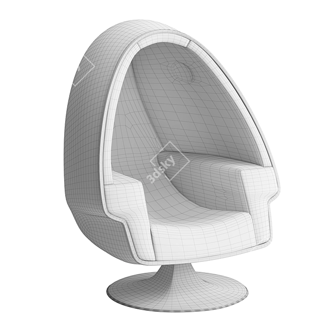 Modern Pod Egg Chair: Alpha 3D model image 5