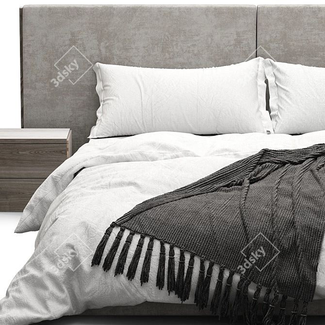 Sereno Bed with Lighting Integration 3D model image 4