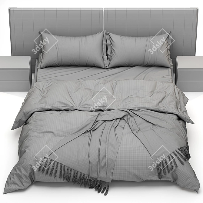 Sereno Bed with Lighting Integration 3D model image 6