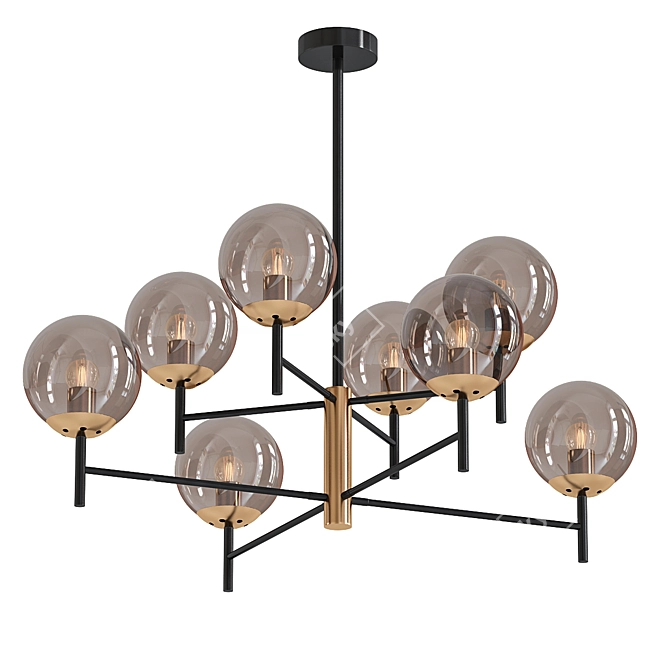 Scandinavian Style Multi-Bulb Chandelier 3D model image 1