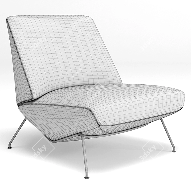 Contemporary Bonaldo Sleek Armchair 3D model image 3