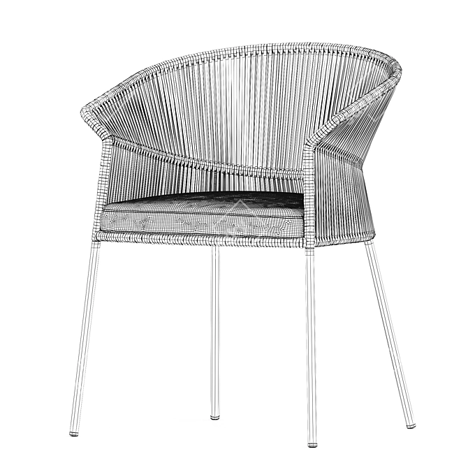 Potocco Ola 923/P Armchair 3D model image 6