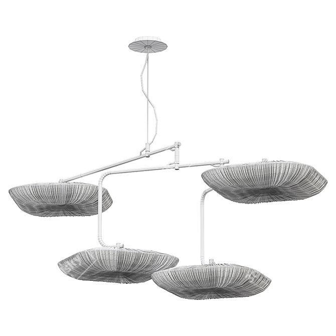 Elegance Redefined: Aqua Creations Chandelier 3D model image 3