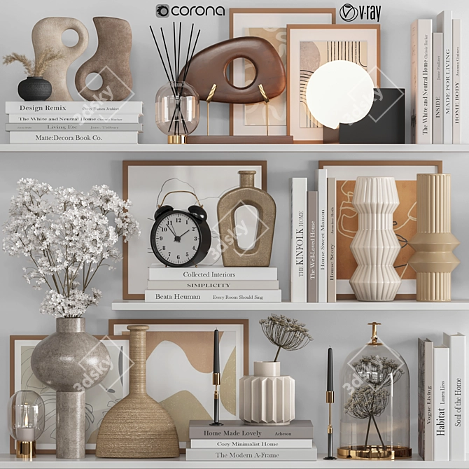 Luxury Home Decor Set - 17 3D model image 1