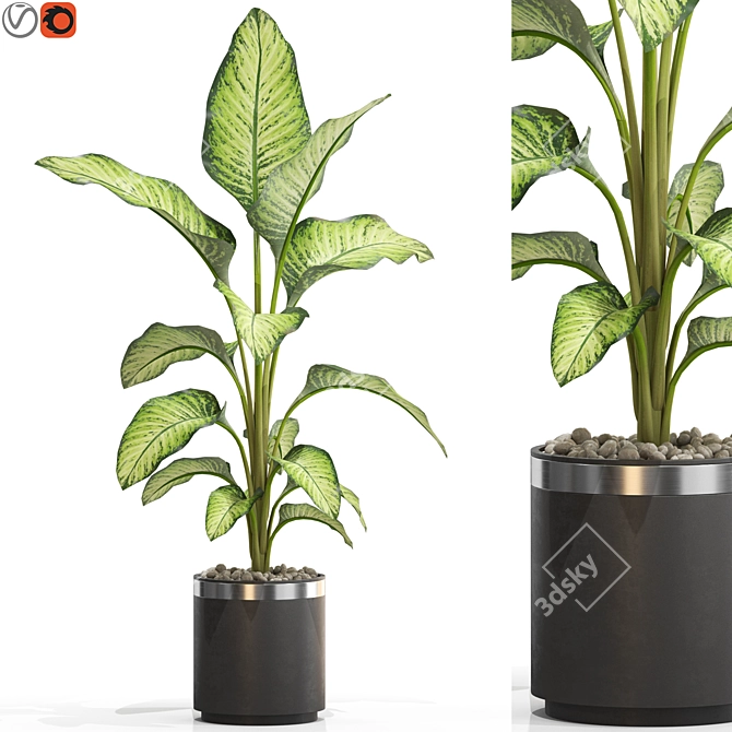  Botanical Bundle 664, High-Poly Greenery 3D model image 1