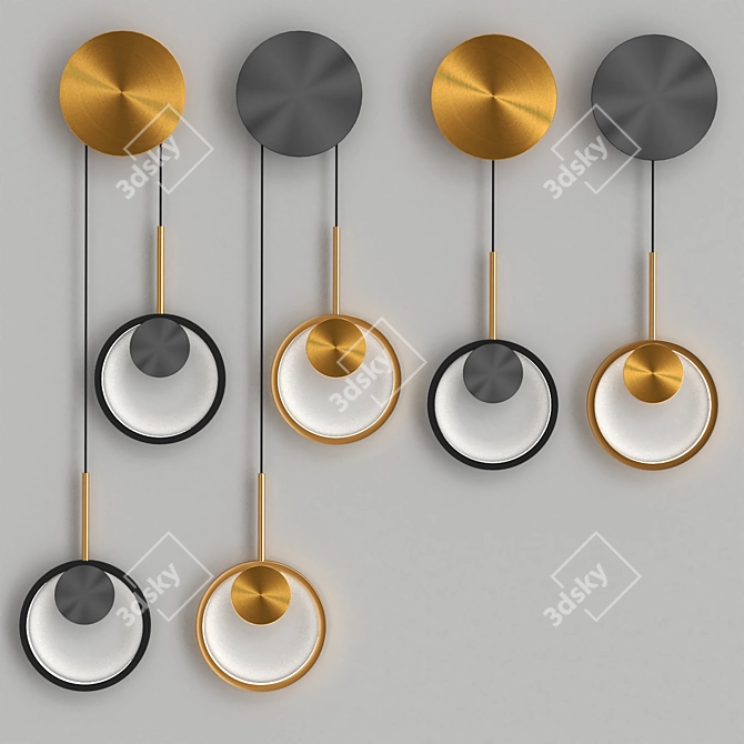 Modern Geometric Design Lamp Block 3D model image 1
